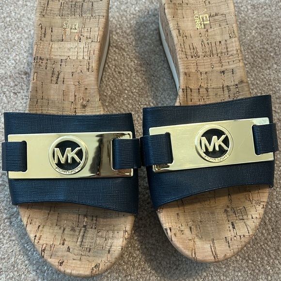 MICHAEL Michael Kors Navy Warren Platform Wedge Sandals, Size 7.5 - Picture 7 of 10
